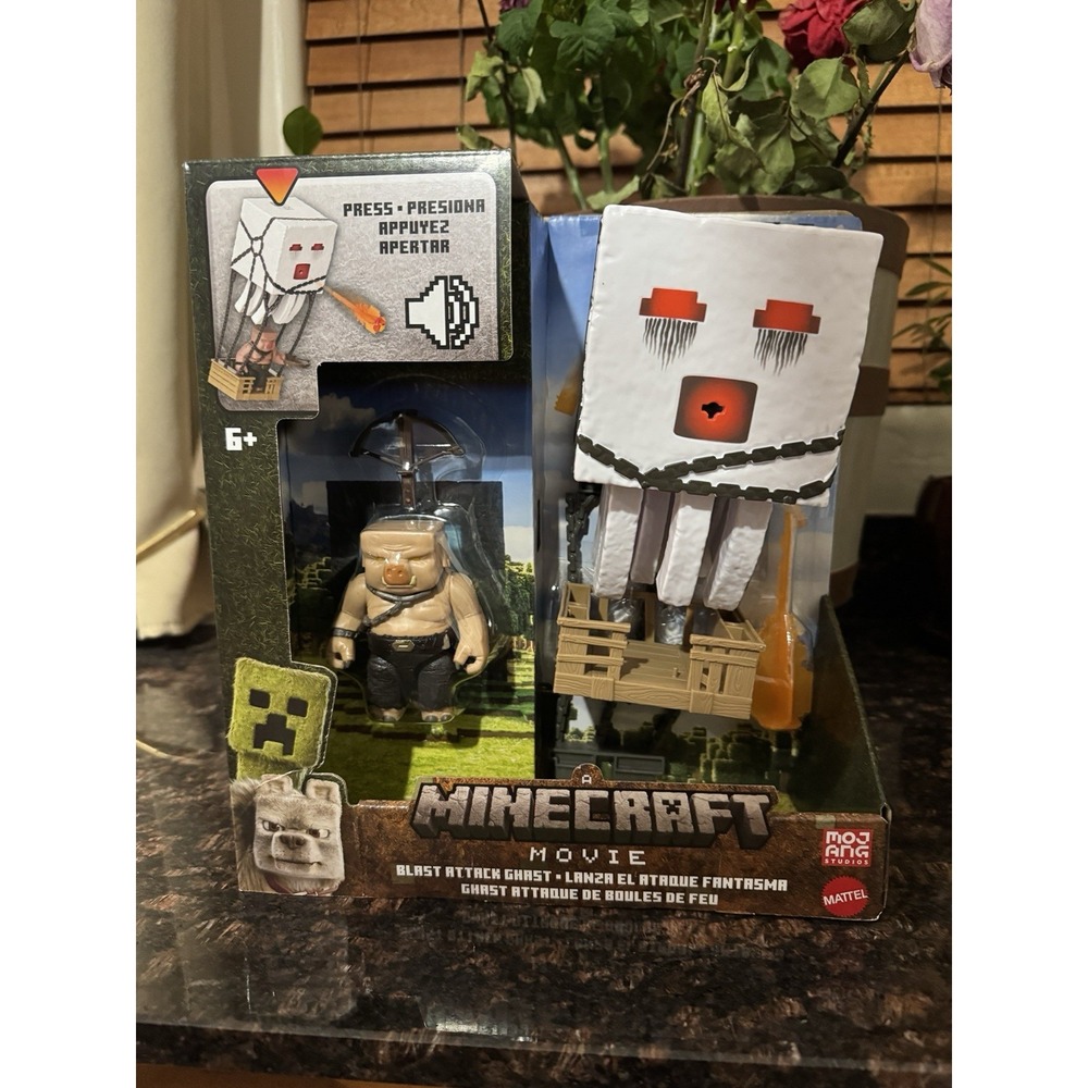 Mattel Minecraft The Movie Blast Attack Ghast Great Hog Figure Set 2025 NEW